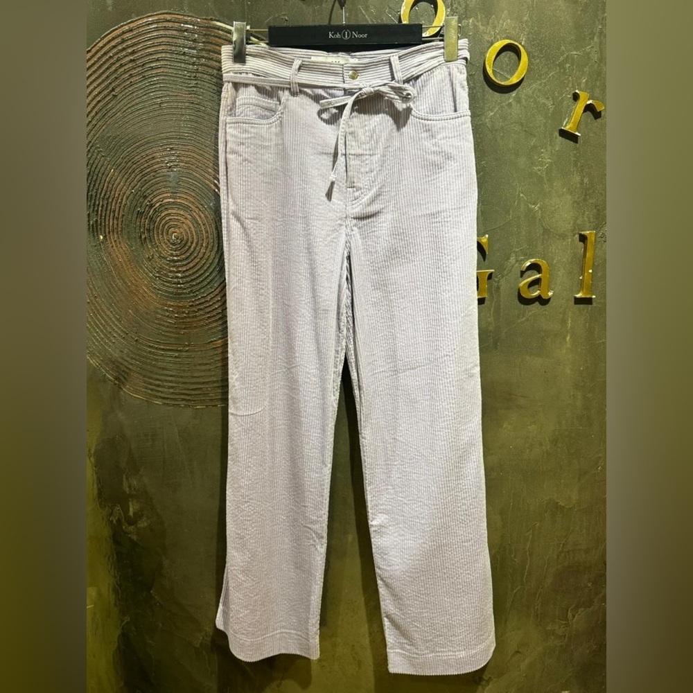 2nd day lilac pastel cotton Drawstring wide leg Pants cozy winter NWT